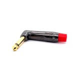 Cyberdyne CZK-1168 6.35MM Mono Male Angle Connector 10MM Od Gun Nickel Red