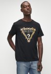 Guess Short Sleeve Bsc Tri Scroll Tee - Jet Black A996