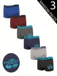 3 Pcs Boys' Stylish Cartoon Trophy Pattern Seamless Boxer Briefs Breathable & Comfy Elastic Underwear