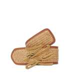 K autograph Large Raffia Belt -natural