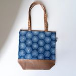 Shwe Leather-look Tote Bag - Indigo