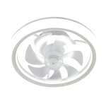 Grid Ceiling Fan Grid With Dimmable LED Light White