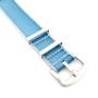 Premium Nylon Nato Strap Light Blue & Light Grey Steel Hardware - 22MM