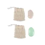 Basics Bathmate Soap Saver With Soap Bar Lavender & Peach 2PCS