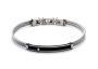 Stainless Steel Cable Bracelet & Black Plate