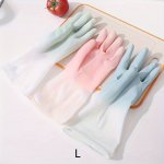3 Pair Premium Household Cleaning Gloves Waterproof Kitchen Dishwashing Gloves Non-slip Housework Gloves Durable Laundry Washing