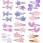 24 Pieces Hair Clips Hair Accessories For Kid Cute Glitter Toddler Girls