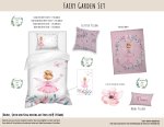 Kids Duvet Set Fairy Garden White Background