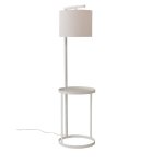 Nivo Standing Lamp & Side Table - Light Grey Ferrotex