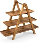 Display Stand 3 Layers Wood Serving Tray
