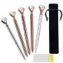 5 Pcs Big Crystal Diamond Ballpoint Pen Metal Ballpoint Pen Office Supplies