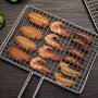 Stainless Steel Bbq Grill Basket Set - Perfect For Meat Veggies & Baking Ideal Picnic Companion