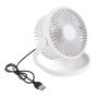 USB Desk Fan 360 Quiet Brushless Motor Portable White