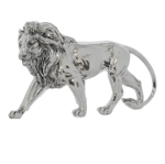 Antique Silver Lion Statue 43 Cm X 23 Cm