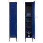 Steel Single Door Skinny Wardrobe Storage Cabinet - Navy Blue