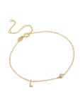 Goldair Gold Plated Sterling Silver Cubic Zirconia Cross Necklace