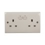 Eurolux - Switch Socket - Double - White - 10A - 6 Pack