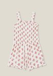 Cotton On Reese Playsuit - Vanilla maeve Flower Stamp