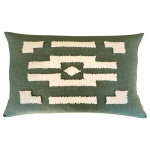 Natura L On Green Punch Needle Ndebele 3 Scatter Cover - 60CM X 40CM