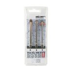 Alpen Drill Bit Set Profi Glass 3PC Hex Shank