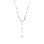 SWAROVSKI Constella Y Necklace Crystal Pearl Round Cuts White Rhodium Plated