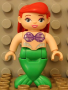 DUPLO Parts Preloved Figure Disney Princess Ariel / Arielle Bright Green Tail Mermaid DUPMERMAID01