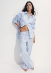 Cotton Poplin Pyjamas - Blue