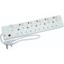 11 Way Multi-plug With Individual Switches - White