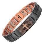 Magenergy Copper Cross Bracelet For Men - Ultra Strength Magnetic Copper Mens Cross Bracelets - Adjustable Copper Bracelet With