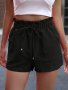 LaCie Lace Up Elastic Waist Shorts Casual Loose Shorts For Spring & Summer Women's Clothing