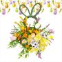 Spring Easter Bunny Wreath Artificial Flower Rabbitwreath
