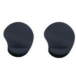 2 Pcs Mouse Pad With Wrist Support Ergonomic Mousepad Non Slip Pu Base