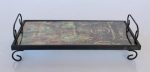 Metal Tray On Feet – Floral Design – 9X35X20CM