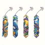 Charming Bird-themed Diy Diamond Painting Bookmark Kit 4PCS Set With Round Acrylic Gems - Perfect Craft Supplies For Book Lovers