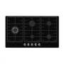 Falco -gas Hob 5 Burner Black Glass