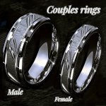 Men's And Women's Simple 6/8MM Brushed Stainless Steel Couple Ring Suitable For Men And Women's Proposal Engagement Wedding Band