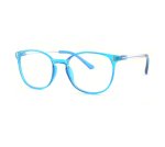 Blue Light Blocking Classic Round Reading Glasses - With Titanium Arm - Blue - +1.50