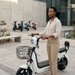 48V Electric City Bike For Adults - Blue