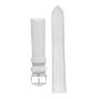 Kansas Buffalo Embossed Calf Leather In White - 22MM / Silver