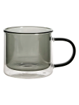 200ML Double Wall Glass Mug - None Assorted