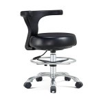 Ergonomic Home Office Desk Chair - Adjustable Task Chair With Lumbar Support Foot Ring And Rolling Casters For Computer Hospital