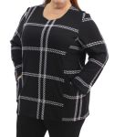 Ladies Printed Pocket Detail Tunic - 60 Blk wht