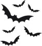 Black Bat Halloween Window Stickers Pack Of 2 Sheets