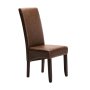 Rex Leather Touch Dining Chair - Walnut