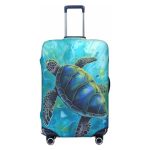Youqu Cartoon Sea Turtle Travel Luggage Suitcase Cover Washable Suitcase Covers Elastic S - Fits 18-21 Inch Luggage No Suitcase