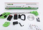 Cordless 2-IN-1 Electric Lawn Mower & Grass Trimmer Kit Rechargeable Battery Powered Brush Cutter Green