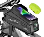 Alphantino Bike Phone Holder Bag - Waterproof Hard Case Large Capacity Top Tube Front Frame Bicycle Pouch Cycling Mount Bike Acc