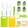 Little Chef's Set: Plastic Diy Kitchen Tools - Serrated Knives Grater Vegetable Peeler And Slicer For Early Learning And Fun Cooking