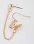 Goldair Gold Butterfly Drop Chain Earrings