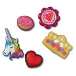 LED Lights Up Pink Girly Girl 5 Jibbitz Pack